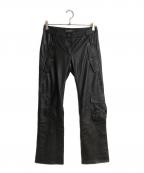 NEIL BARRETTニールバレット）の古着「ラムレザーパンツ」｜ブラック