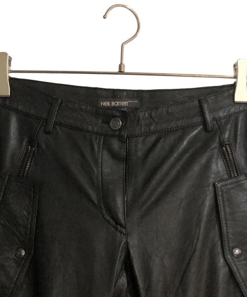 NEIL BARRETT（ニールバレット）NEIL BARRETT (ニールバレット) ラムレザーパンツ ブラック サイズ:XXSの古着・服飾アイテム