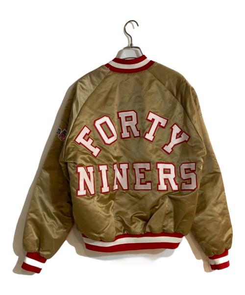 Chalk Line（チョークライン）Chalk Line (チョークライン) NFL 49ers スタジャン ブラウン サイズ:Ｌの古着・服飾アイテム