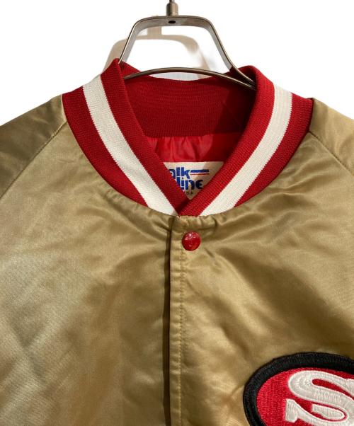 Chalk Line（チョークライン）Chalk Line (チョークライン) NFL 49ers スタジャン ブラウン サイズ:Ｌの古着・服飾アイテム