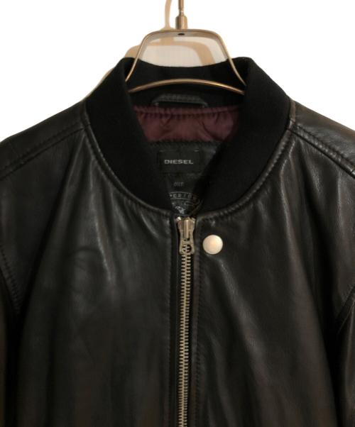 DIESEL（ディーゼル）DIESEL (ディーゼル) シープスキンMA1ジャケット ブラック サイズ:Sの古着・服飾アイテム