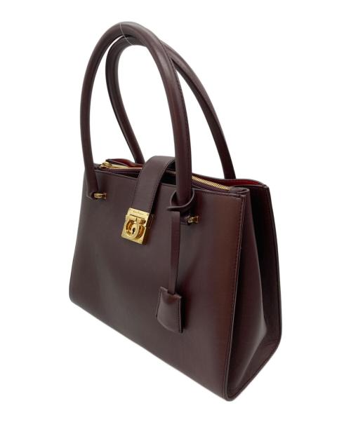 Salvatore Ferragamo（サルヴァトーレ フェラガモ）Salvatore Ferragamo (サルヴァトーレ フェラガモ) ジュリエットガンチーニトップハンドルバッグ ボルドーの古着・服飾アイテム