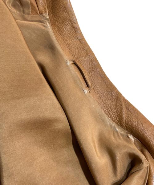 JIL SANDER（ジルサンダー）JIL SANDER (ジルサンダー) レザージャケット ブラウン サイズ:48の古着・服飾アイテム