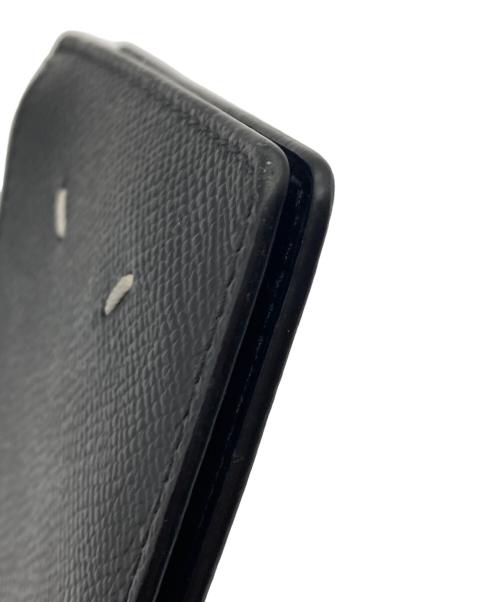 Maison Margiela（メゾンマルジェラ）Maison Margiela (メゾンマルジェラ) グレインレザー マネークリップ ブラックの古着・服飾アイテム