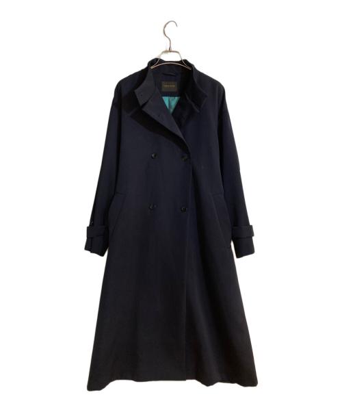 TOMORROW LAND collection（トゥモローランドコレクション）TOMORROW LAND collection (トゥモローランドコレクション) カバートクロス スタンドカラーコート ネイビー サイズ:36の古着・服飾アイテム