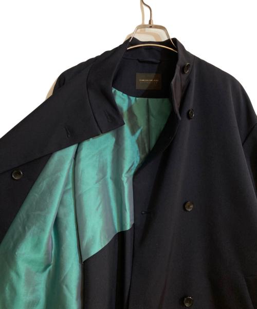 TOMORROW LAND collection（トゥモローランドコレクション）TOMORROW LAND collection (トゥモローランドコレクション) カバートクロス スタンドカラーコート ネイビー サイズ:36の古着・服飾アイテム