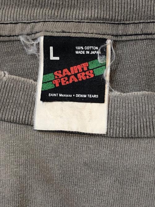 SAINT MICHAEL（セントマイケル）SAINT MICHAEL (セントマイケル) Denim Tears (デニムティアーズ) DENIM TEARS HELL Print/Tシャツ グレー サイズ:Ｌの古着・服飾アイテム