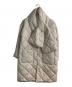 Barbour（バブアー）の古着「Brigitte Puffer Coat with Scarf キルティングロングコート」｜アイボリー