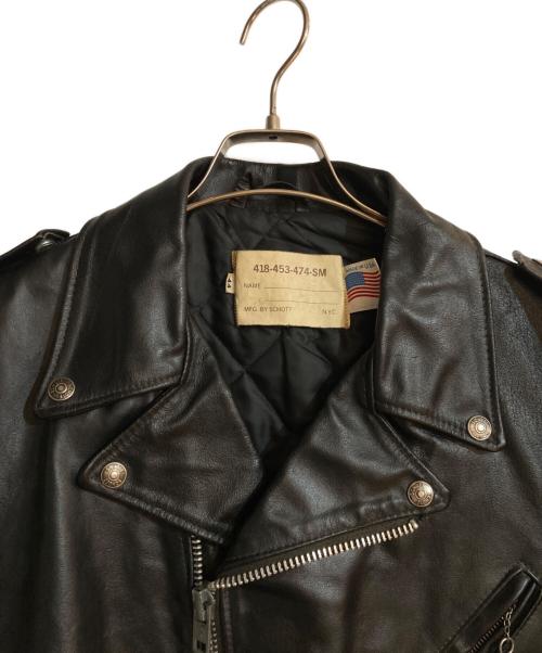 Schott（ショット）Schott (ショット) ダブルライダースジャケット ブラック サイズ:44の古着・服飾アイテム