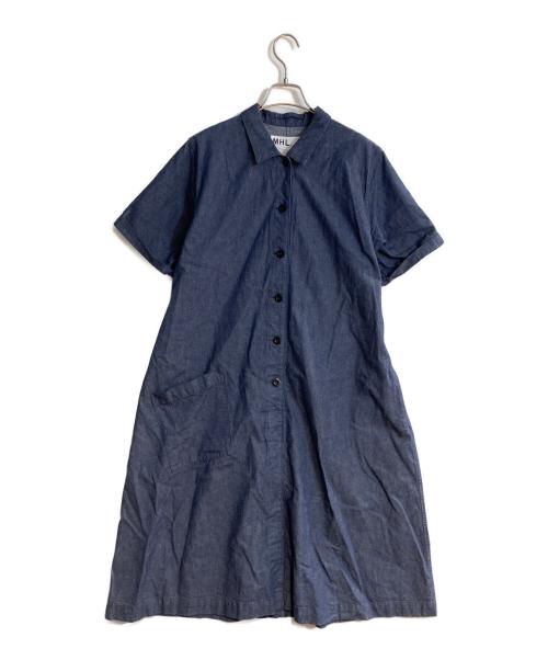 MHL（エムエイチエル）MHL (エムエイチエル) COTTON HEMP DRILLワンピース ネイビー サイズ:2の古着・服飾アイテム