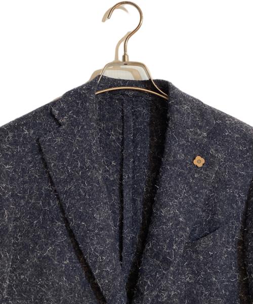 LARDINI（ラルディーニ）LARDINI (ラルディーニ) メランジウールテーラードジャケット ネイビー サイズ:46の古着・服飾アイテム