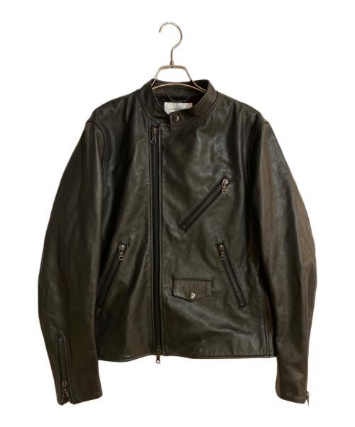 UNITED ARROWS（ユナイテッドアローズ）UNITED ARROWS (ユナイテッドアローズ) Cow Leather Double Riders Jacket ブラック サイズ:Ｌの古着・服飾アイテム