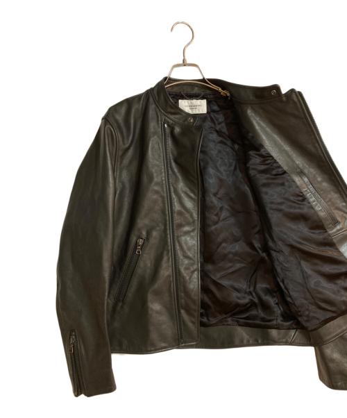 UNITED ARROWS（ユナイテッドアローズ）UNITED ARROWS (ユナイテッドアローズ) Cow Leather Double Riders Jacket ブラック サイズ:Ｌの古着・服飾アイテム
