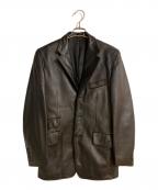 PAUL SMITHポールスミス）の古着「ラムレザーテーラードジャケット」｜ブラック