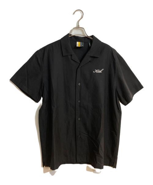 KITH（キス）KITH (キス) ロゴ刺繍オープンカラーシャツ ブラック サイズ:Ｌの古着・服飾アイテム