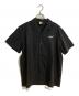 KITH（キス）の古着「ロゴ刺繍オープンカラーシャツ」｜ブラック