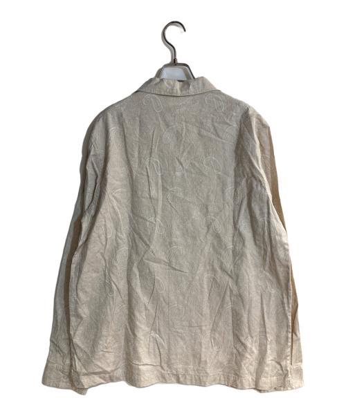 KITH（キス）KITH (キス) Paisley Jacquard Thompson Camp Collar Shirt／ペイズリー ジャッカード トンプソン キャンプ カラー シャツ ベージュ サイズ:Ｌの古着・服飾アイテム