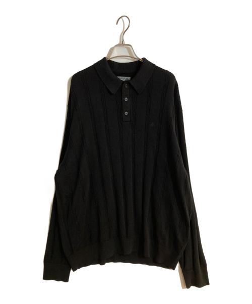 KITH（キス）KITH (キス) TILDEN ニットポロシャツ ブラック サイズ:XLの古着・服飾アイテム