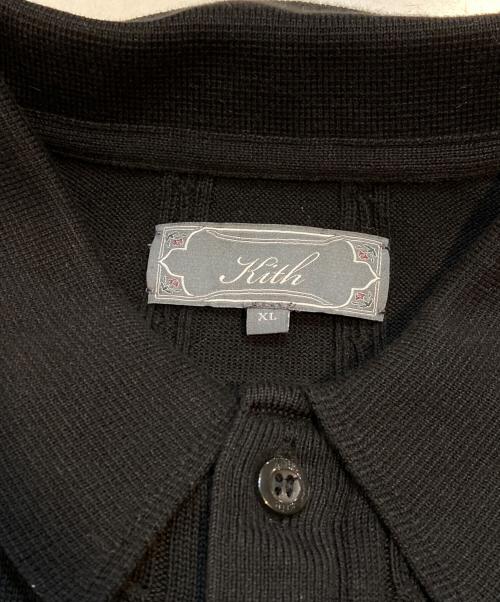 KITH（キス）KITH (キス) TILDEN ニットポロシャツ ブラック サイズ:XLの古着・服飾アイテム