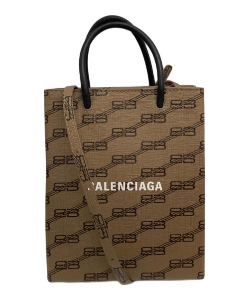 BALENCIAGA（バレンシアガ）BALENCIAGA (バレンシアガ) BB LARGE SHOPPING BAG ブラウンの古着・服飾アイテム
