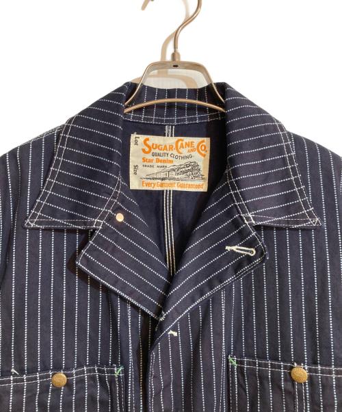 SUGAR CANE（シュガーケーン）SUGAR CANE (シュガーケーン) 9oz. WABASH STRIPE WORK COAT ネイビー サイズ:36の古着・服飾アイテム