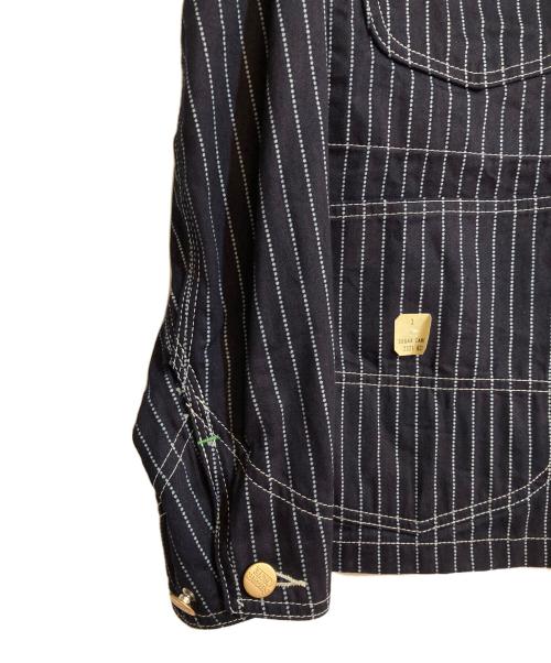 SUGAR CANE（シュガーケーン）SUGAR CANE (シュガーケーン) 9oz. WABASH STRIPE WORK COAT ネイビー サイズ:36の古着・服飾アイテム