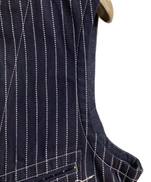 SUGAR CANE（シュガーケーン）SUGAR CANE (シュガーケーン) 9oz. WABASH STRIPE WORK VEST インディゴ サイズ:36の古着・服飾アイテム