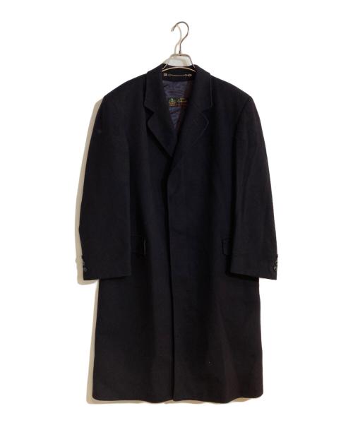House of Scotland（ハウス・オブ・スコットランド）House of Scotland (ハウス・オブ・スコットランド) 100％カシミヤロングチェスターコート ブラック サイズ:不明の古着・服飾アイテム