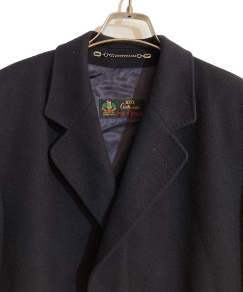 House of Scotland（ハウス・オブ・スコットランド）House of Scotland (ハウス・オブ・スコットランド) 100％カシミヤロングチェスターコート ブラック サイズ:不明の古着・服飾アイテム