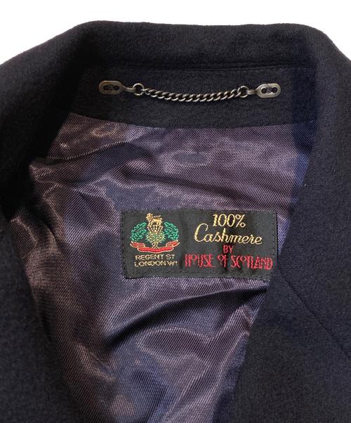 House of Scotland（ハウス・オブ・スコットランド）House of Scotland (ハウス・オブ・スコットランド) 100％カシミヤロングチェスターコート ブラック サイズ:不明の古着・服飾アイテム