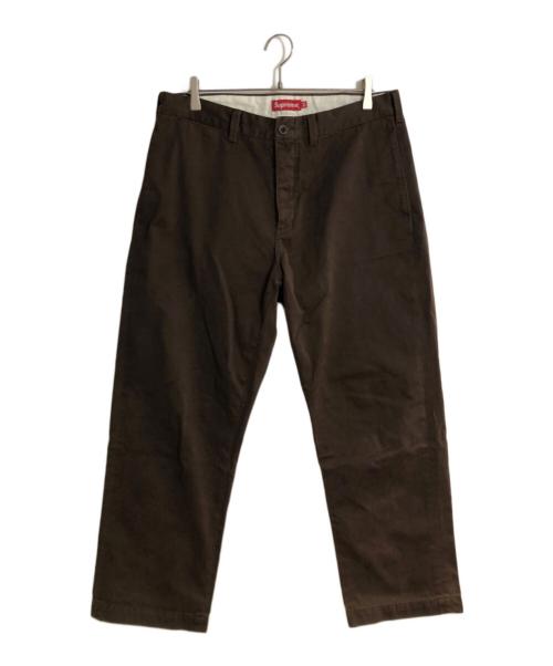 SUPREME（シュプリーム）Supreme (シュプリーム) pin up Chino Pant/ピンアップチノパンツ ブラウン サイズ:34の古着・服飾アイテム