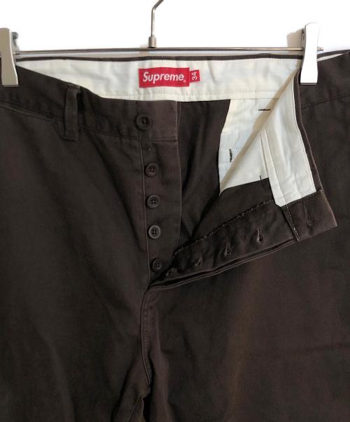SUPREME（シュプリーム）Supreme (シュプリーム) pin up Chino Pant/ピンアップチノパンツ ブラウン サイズ:34の古着・服飾アイテム