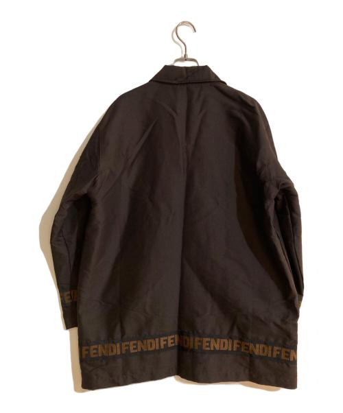 FENDI（フェンディ）FENDI (フェンディ) ロゴモチーフナイロンカバーオール ブラウン サイズ:表記無（M-L相当）の古着・服飾アイテム