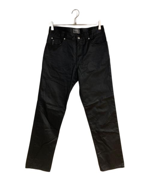 VERSACE V2 CLASSIC（ヴェルサーチ クラシック V2）VERSACE V2 CLASSIC (ヴェルサーチ クラシック V2) ナイロンテーパードパンツ ブラック サイズ:W31の古着・服飾アイテム