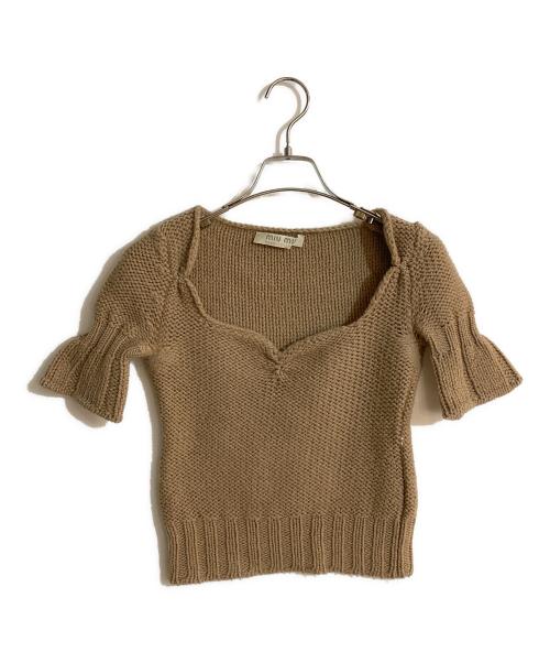 MIU MIU（ミュウミュウ）MIU MIU (ミュウミュウ) オールドチャンキーニットセーター ブラウン サイズ:不明の古着・服飾アイテム