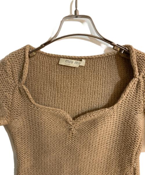 MIU MIU（ミュウミュウ）MIU MIU (ミュウミュウ) オールドチャンキーニットセーター ブラウン サイズ:不明の古着・服飾アイテム