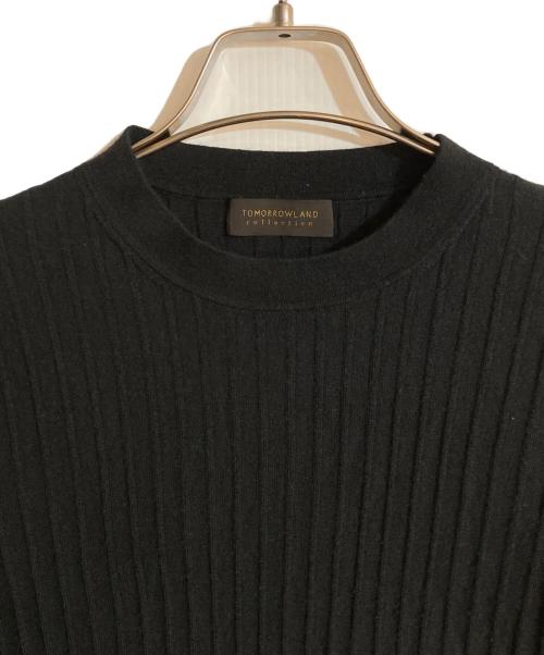 TOMORROW LAND collection（トゥモローランドコレクション）TOMORROW LAND collection (トゥモローランドコレクション) カシミヤシルクリブ クルーネックプルオーバー ブラック サイズ:Ｓの古着・服飾アイテム