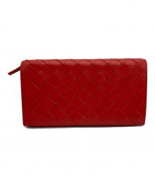 BOTTEGA VENETA（ボッテガベネタ）の古着「マキシイントレチャートウォレット」｜レッド