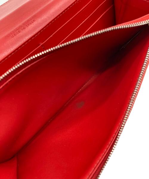 BOTTEGA VENETA（ボッテガベネタ）BOTTEGA VENETA (ボッテガベネタ) マキシイントレチャートウォレット レッドの古着・服飾アイテム