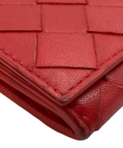 BOTTEGA VENETA（ボッテガベネタ）BOTTEGA VENETA (ボッテガベネタ) マキシイントレチャートウォレット レッドの古着・服飾アイテム