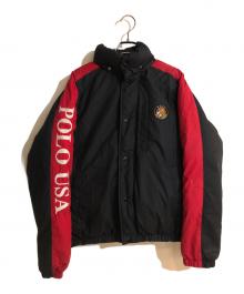 POLO RALPH LAUREN（ポロ・ラルフローレン）の古着「POLO SKI 90'Sダウンジャケット」｜ブラック