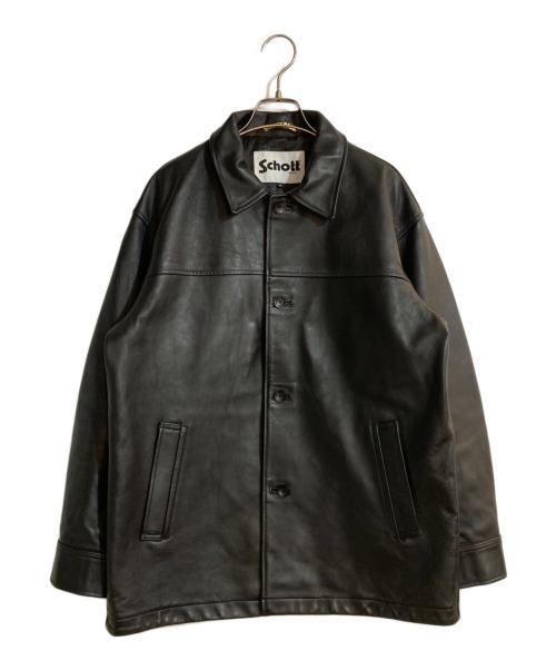 Schott（ショット）Schott (ショット) BEAUTY&YOUTH (ビューティーアンドユース) 別注ラムレザーカーコート ブラック サイズ:Mの古着・服飾アイテム