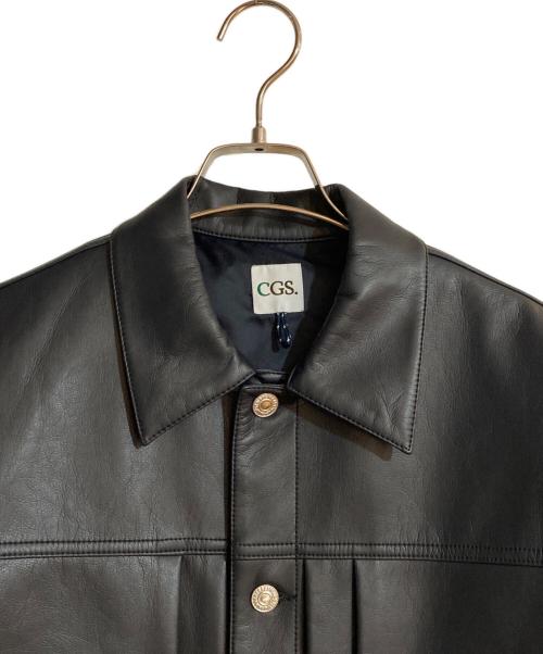 BEAUTY&YOUTH（ビューティーアンドユース）BEAUTY&YOUTH (ビューティーアンドユース) California General Store (カリフォルニアジェネラルストア) レザーライク Gジャケット ネイビー サイズ:Mの古着・服飾アイテム