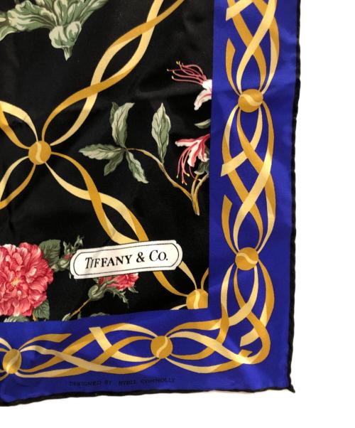 TIFFANY & Co.（ティファニー）Tiffany & Co. (ティファニー) シルクスカーフ ブルーの古着・服飾アイテム