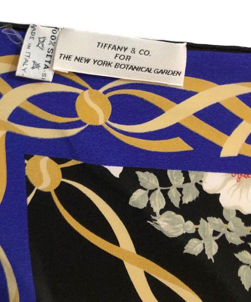 TIFFANY & Co.（ティファニー）Tiffany & Co. (ティファニー) シルクスカーフ ブルーの古着・服飾アイテム