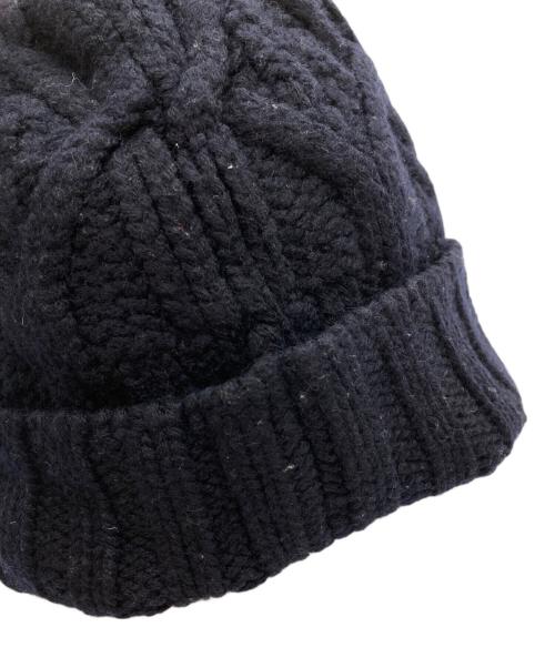 MONCLER（モンクレール）MONCLER (モンクレール) ロゴワッペンニット帽 ネイビーの古着・服飾アイテム