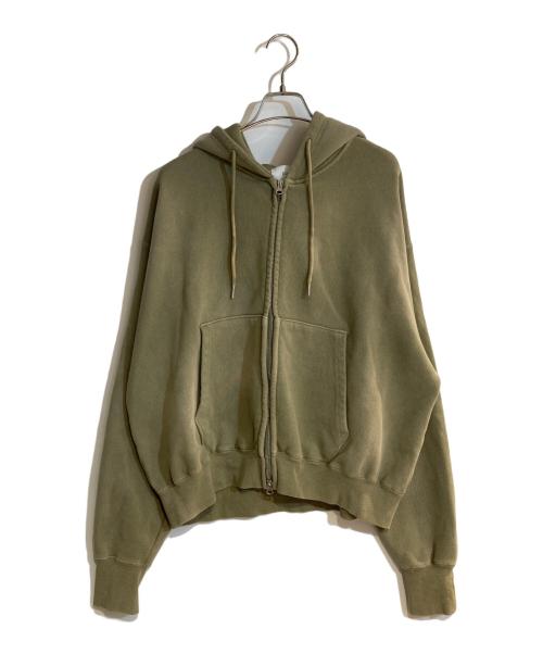 soerte（ソエルテ）soerte (ソエルテ) ヘビーウェイトダブルジップフーディー カーキ サイズ:2の古着・服飾アイテム