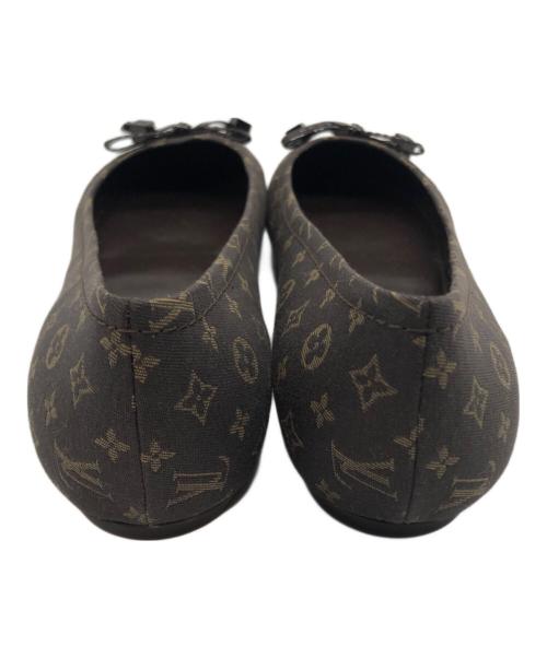 LOUIS VUITTON（ルイ ヴィトン）LOUIS VUITTON (ルイ ヴィトン) モノグラムミニランバレエシューズ ブラウン サイズ:38の古着・服飾アイテム
