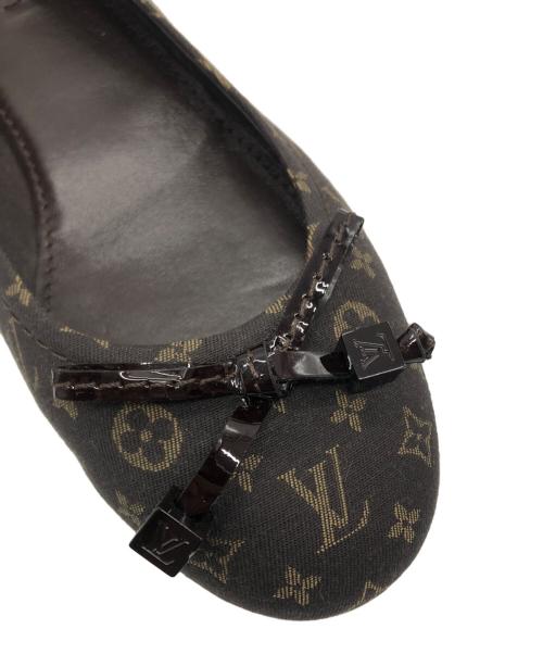 LOUIS VUITTON（ルイ ヴィトン）LOUIS VUITTON (ルイ ヴィトン) モノグラムミニランバレエシューズ ブラウン サイズ:38の古着・服飾アイテム