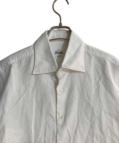 giannetto（ジャンネット）giannetto (ジャンネット) ホリゾンタルカラーBDオックスフォードシャツ ホワイト サイズ:42の古着・服飾アイテム